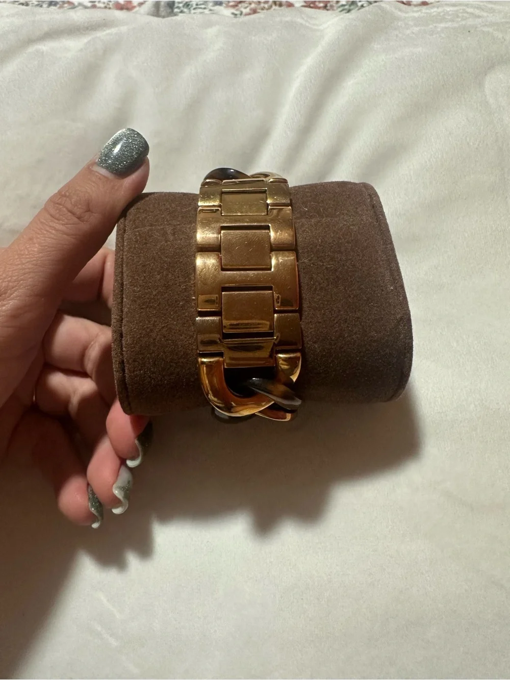 Michael Kors Gold-Tone Chain Link Chronograph Watch